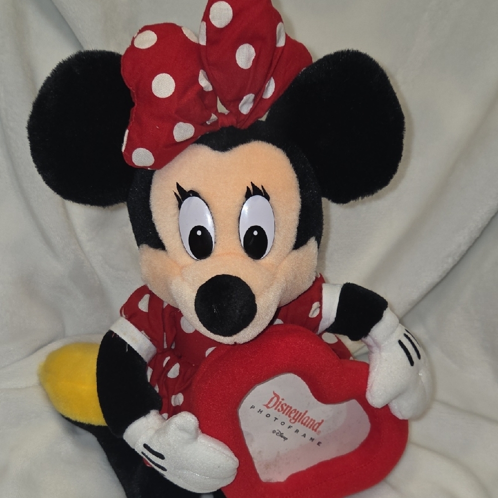 Disneyland Minnie Mouse Plush with‎ Heart Frame - Picture 4 of 11
